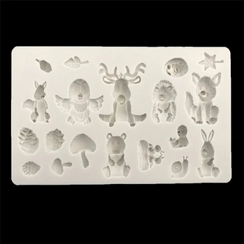 1 BUC Animale Frunze de Silicon Fondante Mucegai 3D Ambarcațiunile de Bomboane de Ciocolată Instrumente de Decorare Tort de Mucegai de Copt Accesorii Instrumente A101