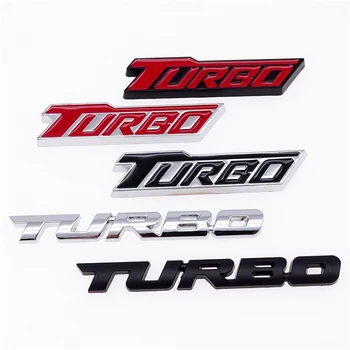 1 buc TURBO 3D Logo-ul Autocolant Aliaj Metalic Emblema, Insigna Decalcomanii pentru Cruze Geely Benz BMW Audi VW Styling Auto Accesorii Decor