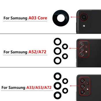 100buc Camera de Sticla Pentru Samsung Galaxy A03 Core A03s A22 4G 5G A32 A52 A72 A33 A53 A73 Spate aparat de Fotografiat Lentilă de Sticlă Cu Adeziv