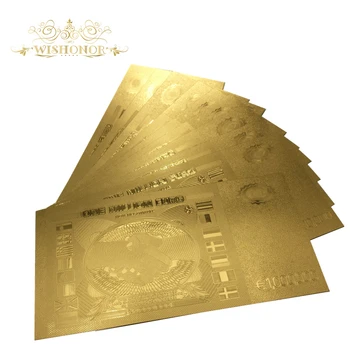 10buc/lot Aur 24k Placate cu Aur Euro în Bancnote de Un Milion de EURO Bancnote False Bani Meșteșugurilor de Artă pentru Cadouri