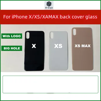 10buc pentru iPhone 8 Plus X XR XS Max 11 PRO 12 PRO Înapoi Coajă Usa, Camera Mare Gaura de Înlocuire Spate Baterie Capac de Sticlă