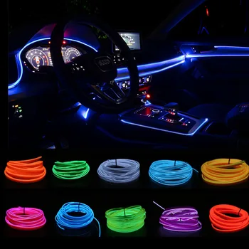 1M LED-uri Auto de Interior Led Benzi Flexibile LED Lumina de Neon Decoratiuni Ghirlanda lisence placa de cabluri Tub Linie Cu USB Driver DIY