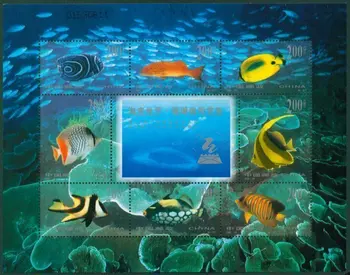1Sheet Nou China Post Timbru 1998-29 Lume Subacvatică Recif de Corali, Pești Ornamentali Mini Foaie Stamps MNH