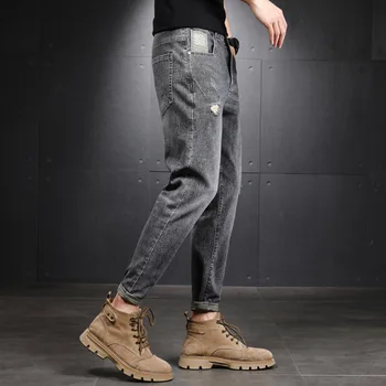 2022 Moda Blugi Barbati Pantaloni de Bumbac Direct Elastic de Afaceri Pantaloni Stil Clasic Blugi Denim Pantaloni sex Masculin