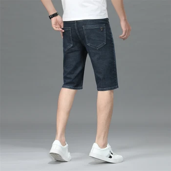 2022 Vara Brand Nou pentru Bărbați se Potrivesc Direct Usoare de Bumbac Stretch Denim pantaloni Scurți Clasice Brodate Business Casual Slim pantaloni Scurți
