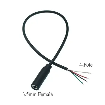 25CM 2.5 mm 3.5 mm Mono Conector Cablu de sex Masculin de sex Feminin Plug 3pin 4 Poli de 2,5 mm si 3.5 mm cablu DIY Audio de Reparare Cablu Incarcator
