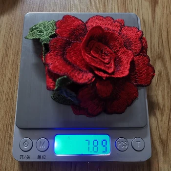 30pcs/lot 3D Coase-pe Lux Dantelă Mari Broderie Patch-uri de Flori de Trandafir Femei Rochie Cheongsam Îmbrăcăminte Accesoriu Decor Ambarcațiuni Diy
