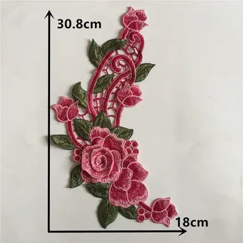 3D de înaltă Calitate de Flori tridimensionale Guler de Dantelă Broderie Dantela Tesatura de Cusut Haine Decorare Aplicatiile Accesorii