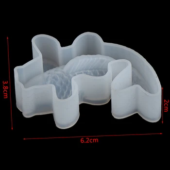 3D Lucky Koi de Pește în Formă de Silicon Transparent Mucegai DIY Rășină de Turnare Arta de a Face Bijuterii de Artizanat Epoxidice Meserii Pandantiv fabricarea de Unelte