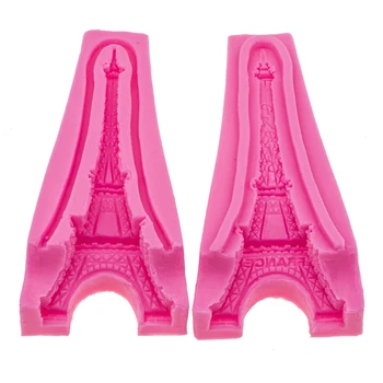 3D Turnul din Paris Fondant Mucegai Silicon Pentru decorare Tort/ Gumă de mestecat Pastă de Ciocolată Mucegai Tort de Decorare Instrumente E073