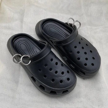 4buc de Metal Rotund Primăvară O-Ring Catarame Breloc Femei Decorare Croc Sandale Farmecele Pentru DIY Încălțăminte Genți Bijuterii Accesorii