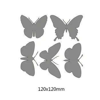 5pcs Fluture Metal Oțel Animale Moare de Tăiere pentru Creative DIY Meșteșug Hartie Scrapbooking Carduri Stencil Pasăre Șablon 120*120 mm