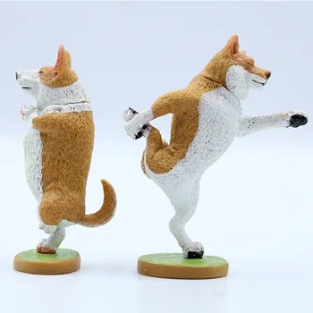 6Pcs/Set in Miniatura Minunat Yoga Câine Figurine Zână Grădină de Ornament Ghiveci Acasă Figurina Animal Decor
