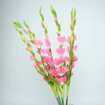8 capete Iris gladiole Long Branch Mătase Artificială Flori pentru Desktop Acasă decorare Partid Sala de Nunta Flori False