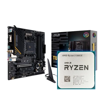 AMD Nou Ryzen 5 5600X R5 5600X CPU + ASUS TUF JOCURI B550M-E WIFI Placa de baza Stabilit DDR4 Micro-ATX B550M B550 PC Gamer placa mama