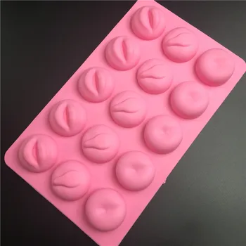 Amuzante Sex Fundul Buze Silicon Tort Mucegai 15 Găuri Tavă Cub de Gheata DIY Silicon Matrite de Ciocolata Săpun Mucegai