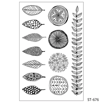 AZSG Diverse frunze și pete Clar Timbre/Sigiliu Pentru DIY Scrapbooking/Carte de a Face/Album Decorative Ștampilă de Cauciuc Meserii