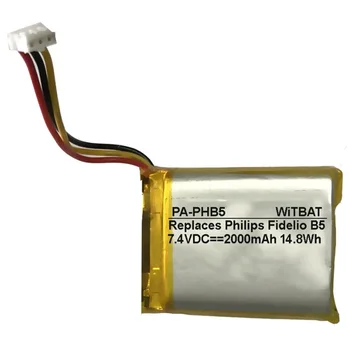 Baterie pentru Philips Fidelio B5 Jucător Nou Li-Po Polimer Reîncărcabilă Pachet Înlocuire 7.4 V 2000mAh 3 Linii+Plug