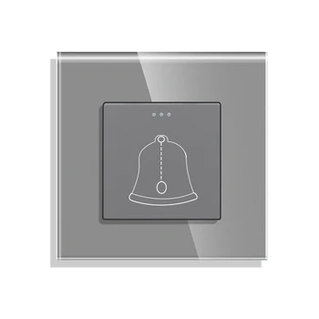 Bingoelec Acasă Usa Comutator pe Perete Buton cu Indicator LED Temperat Cristal Geam Hotel Soneria Switch-uri
