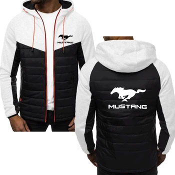 Bărbați hoodie Mustang Masina Logo-ul de Imprimare de Primăvară de Toamnă Bumbac de înaltă calitate Jachete casual Mens Jacheta cu fermoar Hoody Îmbrăcăminte