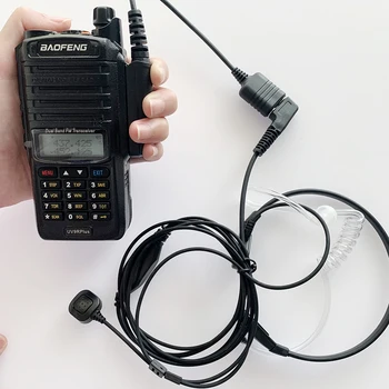Cablu adaptor Baofeng UV-9R Plus UV-XR Impermeabil la 2 Pin pentru UV-5R UV-82 UV-S9 Walkie Talkie Casca Difuzor microfon Microfon