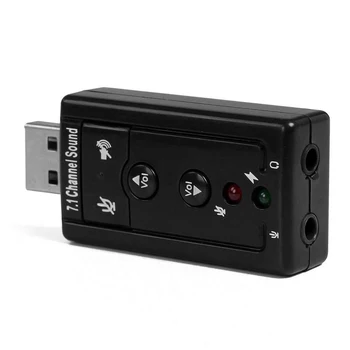 Card de Sunet extern USB 7 1 Canal Audio 3D Adaptor 3 5mm Cască MICROFON Înlocuitor pentru Desktop PC Notebook