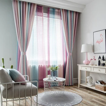 CDIY Moderne Dungi de Culoare Umbra de Mare Draperii Pentru Living Dormitor Bucatarie Perdele Tul Nordic Stil de Decor Acasă