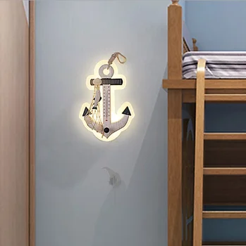 Creative led lampă de perete pentru camera copiilor lampa minimalist modern corabie de pirați cârma personalitate lumină caldă coridor de iluminat lampa