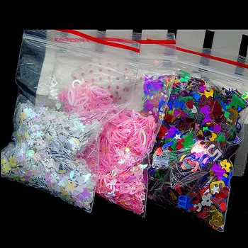 Cui se Amestecă Paiete Sclipici Confetti Colorate, Fulgi de Meserii DIY Unghii și Machiaj Decor Iubesc Star Flower Design 15 Grame