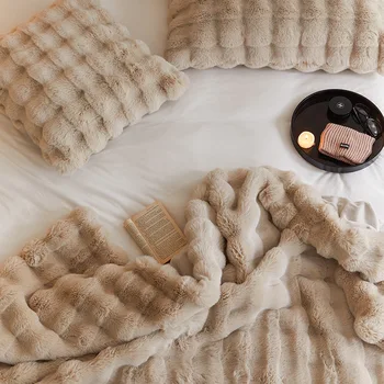 Culoare Solidă De Lux Pătură De Moda Cald Acasă Arunca Living Dormitor Decor De Iarnă Îngroșat Cu Blană Paturi Canapea End Pături