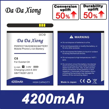 DaDaXiong Original 4200mAh 0 Ciclu de Baterie Pentru Oukitel C8 Telefonul Mobil de Înaltă Calitate Înlocuire Acumulator 2022