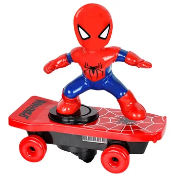 Disney Spiderman Masina Jucării de Desene animate Model Vârtej Figura Anime Acțiune Papusa Muzica Lumină LED-uri Electronice Tipper Băiat Jucărie Cadou pentru Copii