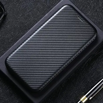 Fibra de Carbon Flip Magnetic din Piele de Caz Pentru HTC Desire 21 20 pro Cartelei Walle Telefon Caz Pentru Htc Desire 20 Plus Funda