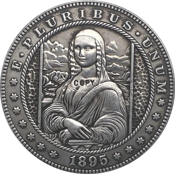 Hobo Nichel 1895 statele UNITE ale americii Morgan Dollar COIN COPIA Tip 88