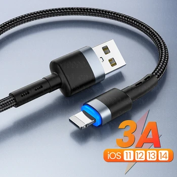 Iluminat moale Cablu USB Pentru iPhone 13 12 11 Pro Max XR XS 8 7 6 iPad de Date Rapid de Încărcare Încărcător USB Cablul de Sârmă Cablu de Telefon Mobil