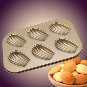 Justdolife 6-Cavitate Madeleine Coajă De Oțel Carbon Madeleine Cookie-Mold Shell Biscuiți Tort Bakeware Instrumente Consumabile Bucatarie