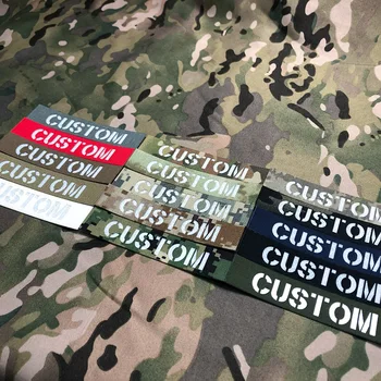 Material Reflectorizant Personalizat Cu Laser De Tăiere Patch Numele Casete Cu Litere Albe Twoline Moralul Tactici Militare Airsoft