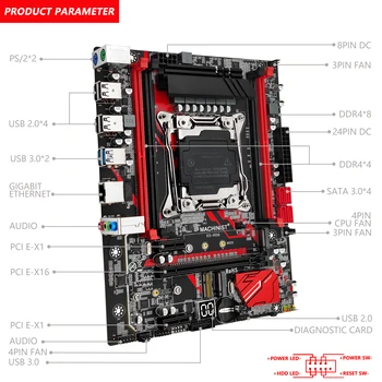 MAȘINIST RS9 LGA 2011-3 Placa de baza Set Kit Intel Xeon E5 2650 V4 CPU Procesor + DDR4 2 buc*Memorie de 8GB combo NVME/WIFI M. 2