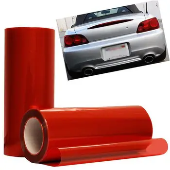 Mașină roșie de Lumină Far Stop Tentă Styling Impermeabil de Protecție de Film de Vinil Tintting Autocolant Auto Accesorii 30X60/150CM