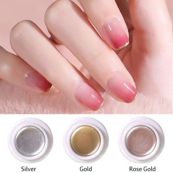 Metal Efect de Gel de Unghii Rose Gold Silver LED UV a Trage Pictura Stamping Nail Art Culori Gel de unghii Manichiura de Lunga Durata Gel Vernish