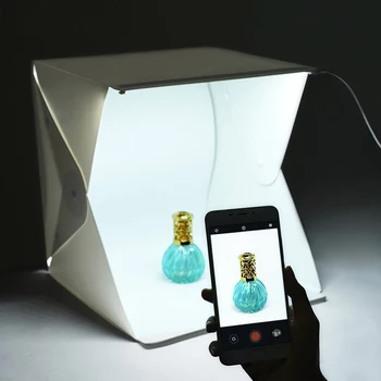 Mini folding light box studio de fotografie LED Lumina Moale Caseta de Fundal Fotografie Kit cutie de Lumină