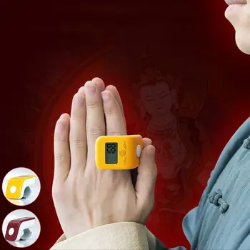Mini Reîncărcabilă LCD Digital Electronic Deget Inelul de Mâna Tally Budismul Contor Cu 5 Cifre margele Buddha/Rugăciune Contra Clicker