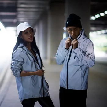 Noi barbati toamna Barbati /femei canadiană 3m reflectorizante sacou casual hip-hop cu Gluga haine de streetwear noapte strălucitoare harajuku jachete