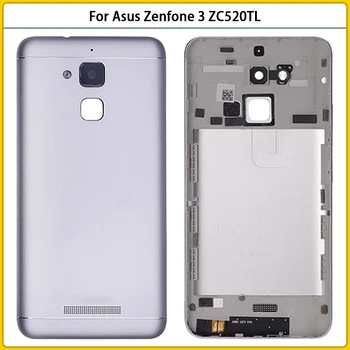Noi Locuințe Spate Caz Pentru Asus Zenfone 3 ZC520TL Metal Spate Capac Baterie Usa Cu Butoane Laterale ZC520TL piesa de schimb