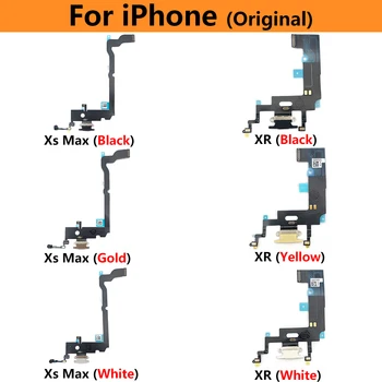Original Port USB Încărcător Microfon Conector Dock de Încărcare Cablu Flex Piese de schimb Pentru iPhone Xs Max XR