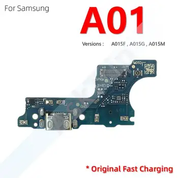 Original, Rapid de Încărcare de Tip C USB Sub Bord Conector Dock Cablu Flex Pentru Samsung Galaxy A01 A02 A02s A10 A10E A10s A11 A12