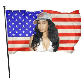 Personalizat Rap Nicki Minaj Sexy statele UNITE ale americii Flag 90x150cm Poliester Cantareata de Muzica Star Art Decor Steaguri Și Bannere