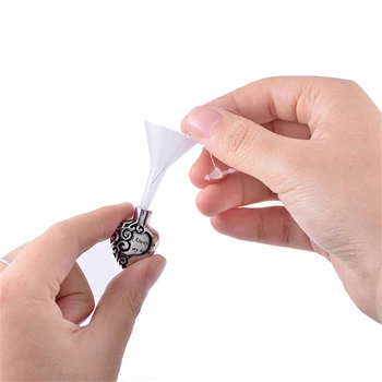 Plastic Clar Mini Pâlnie pentru Ulei Lichid Parfum Difuzor Colier Kit de Umplere Incinerare Bijuterii Cenușă（Pâlnie numai）