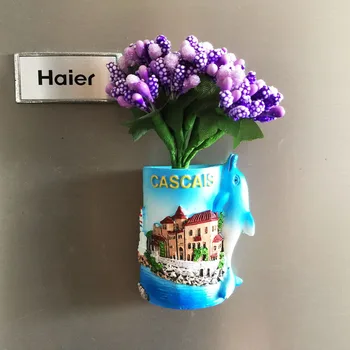 Portugalia orașului Cascais turism creativ decorative, artizanat, flori introduce scobitoarea suport magnetic magnet de frigider