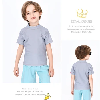 Rashguard Băiat Fată Costum de Baie Copii pentru Copii Costume de baie Top T-Shirt pentru Înot pentru Copii Toddler Plajă Purta Camasi cu Maneca Scurta